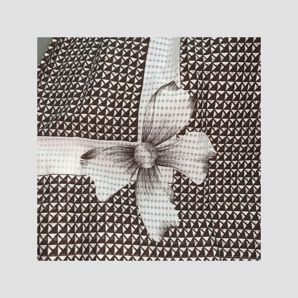 Anthropologie Edme & Esyllte Annona Brown White Bow pattern size 0 - Picture 4 of 11